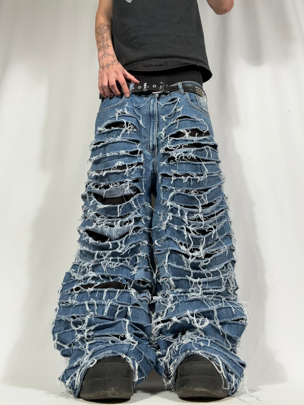 1of1 *BSN Handmade Big Baggy Full Distressed Jean