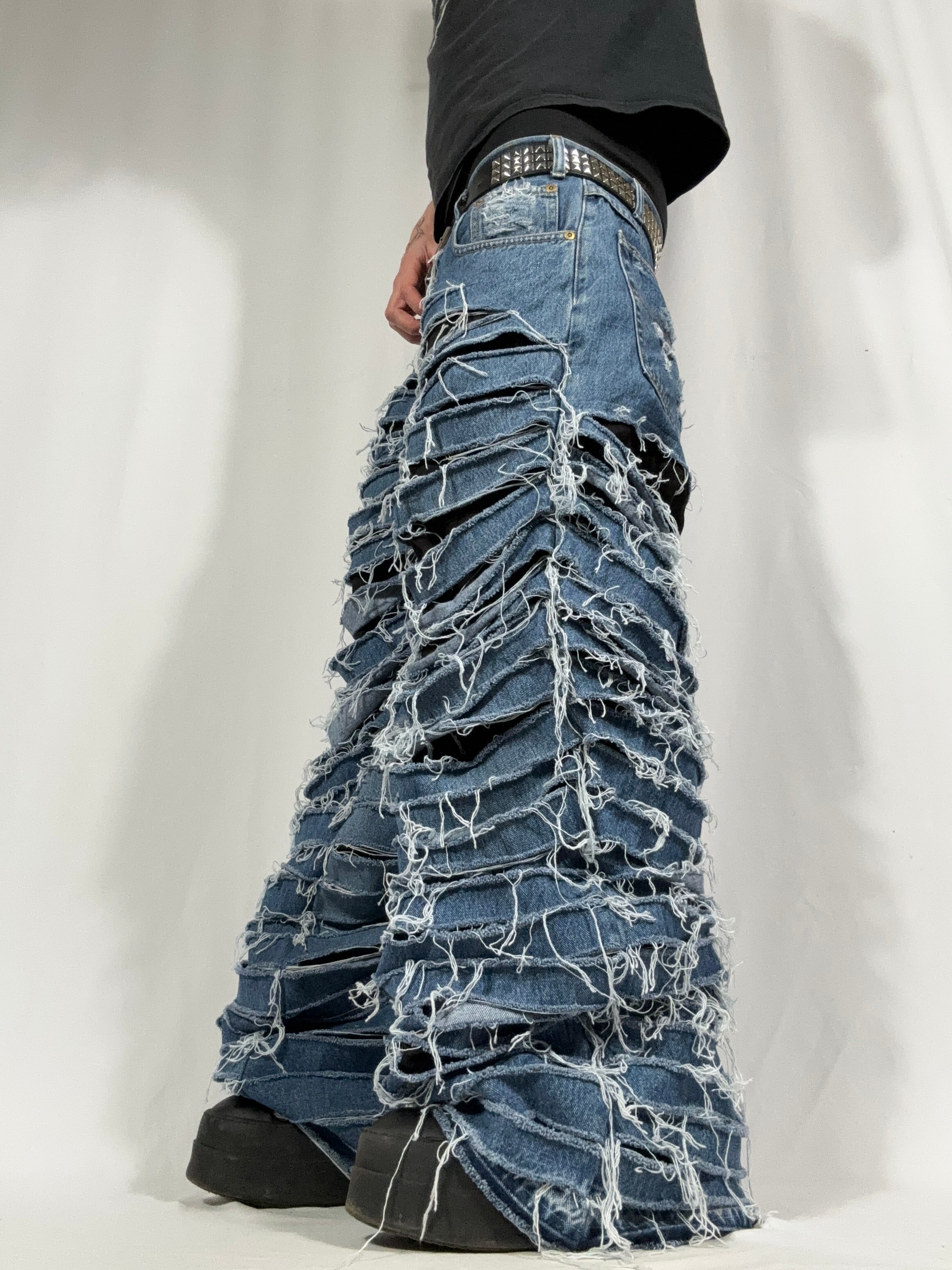 1of1 *BSN Handmade Big Baggy Full Distressed Jean