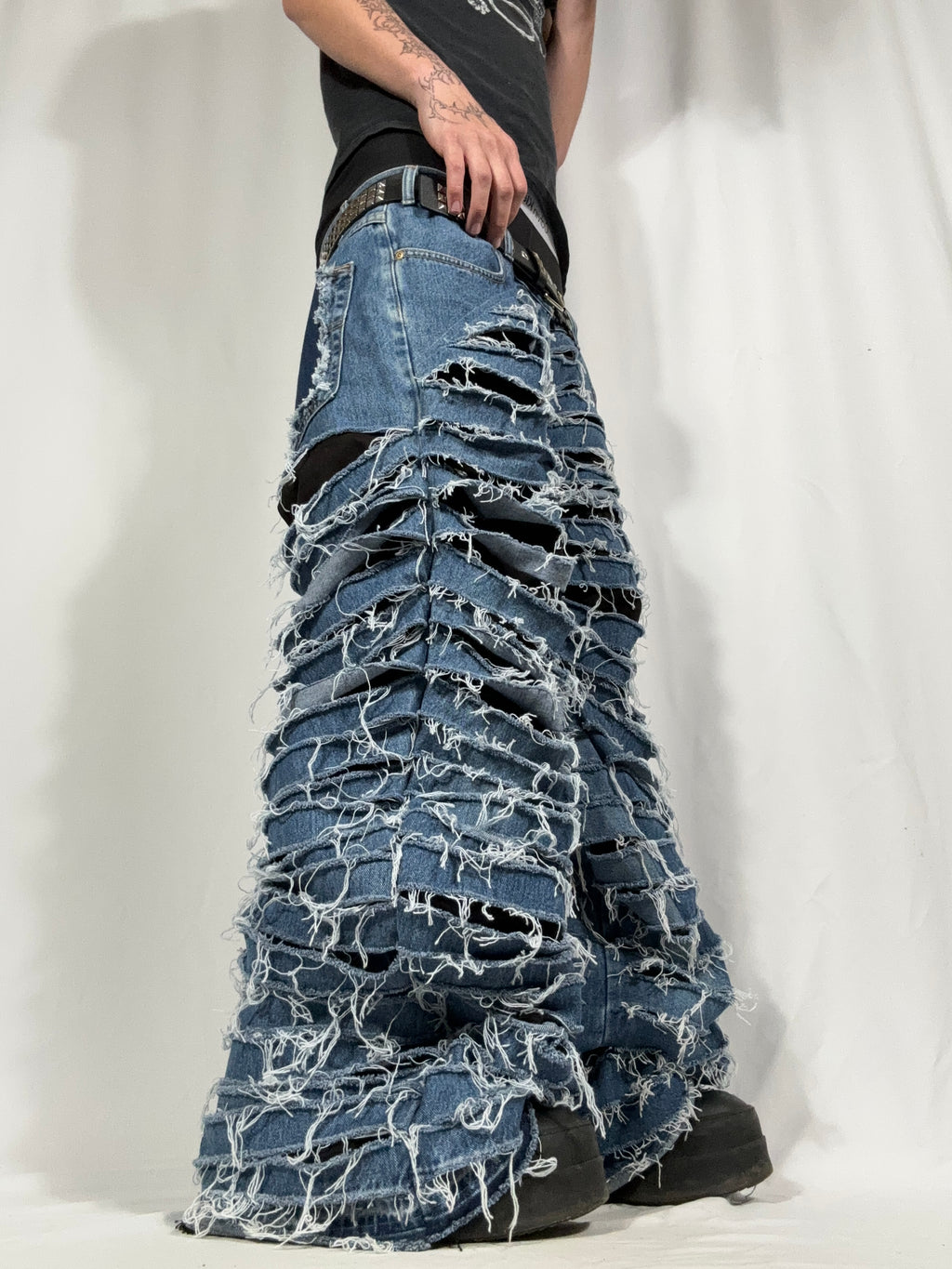 1of1 *BSN Handmade Big Baggy Full Distressed Jean