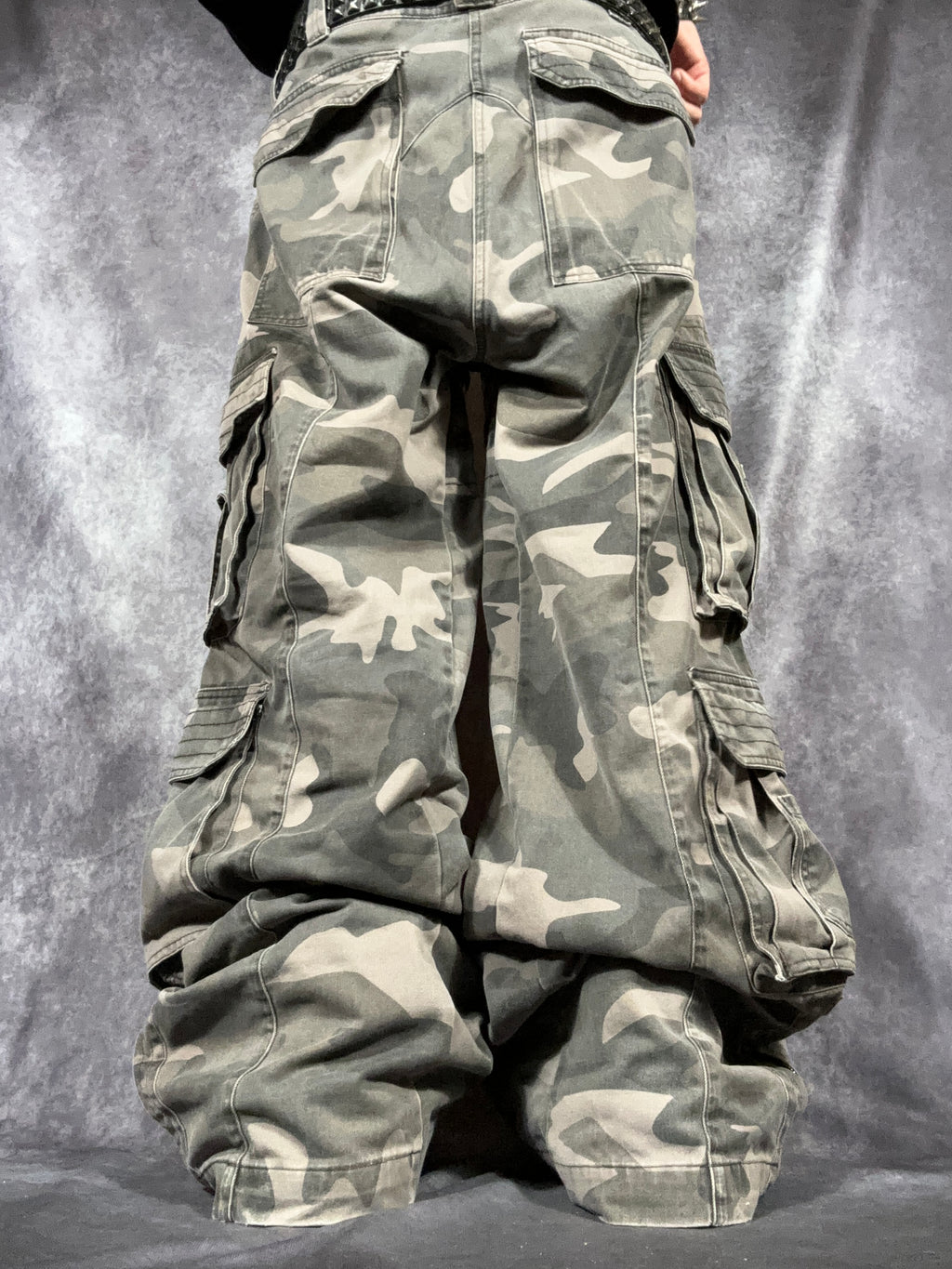 Big Baggy Distressed Repair Camo Pants