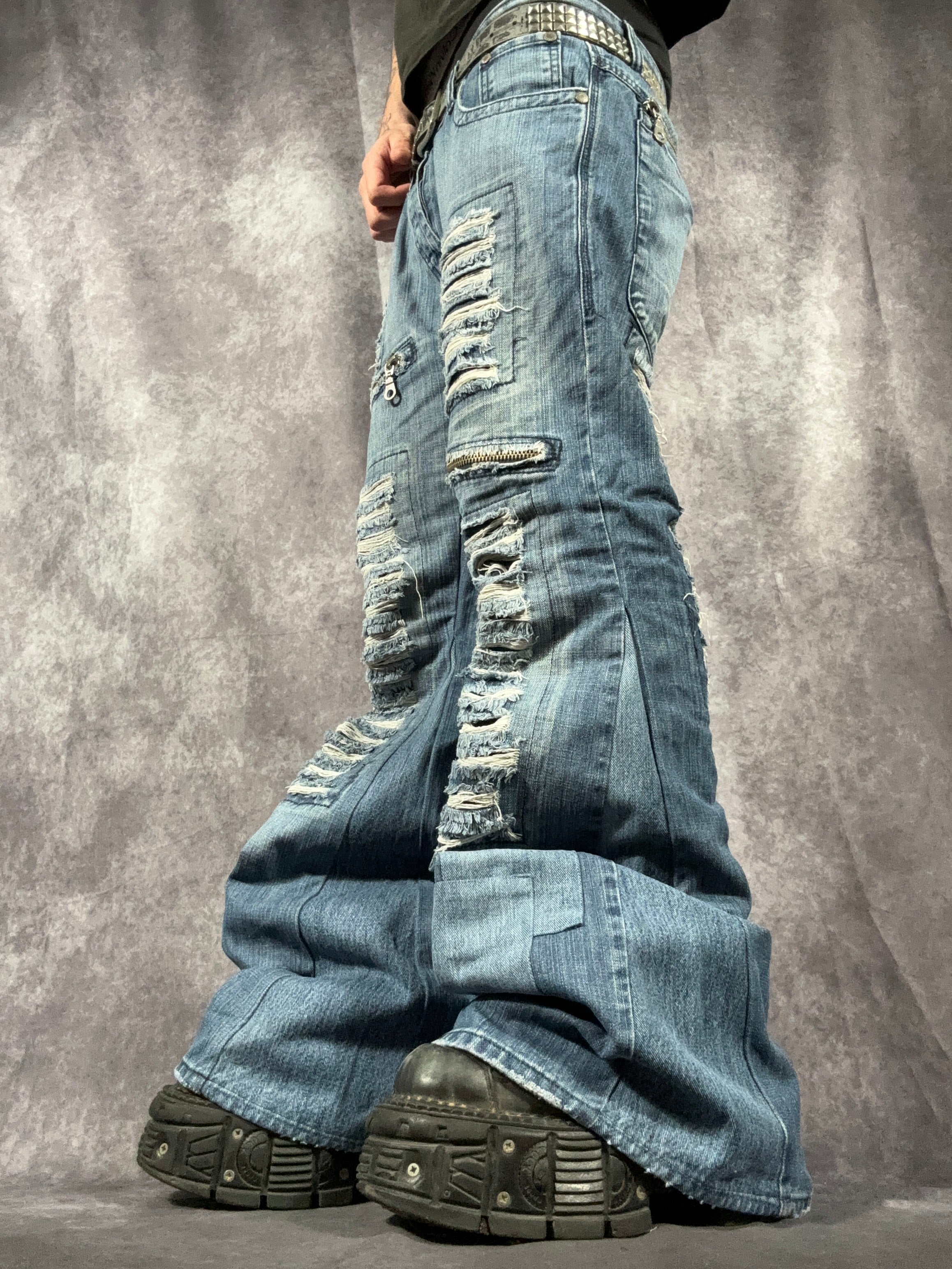 Flared Distressed Jeans