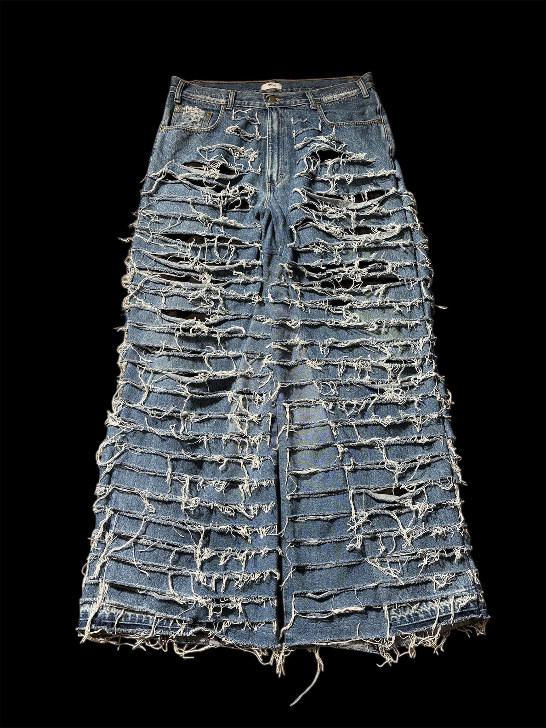 1of1 *BSN Handmade Big Baggy Full Distressed Jean