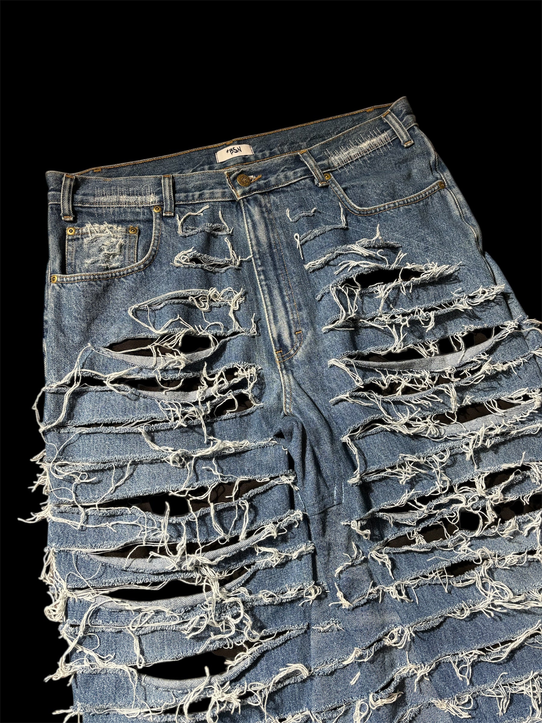 1of1 *BSN Handmade Big Baggy Full Distressed Jean