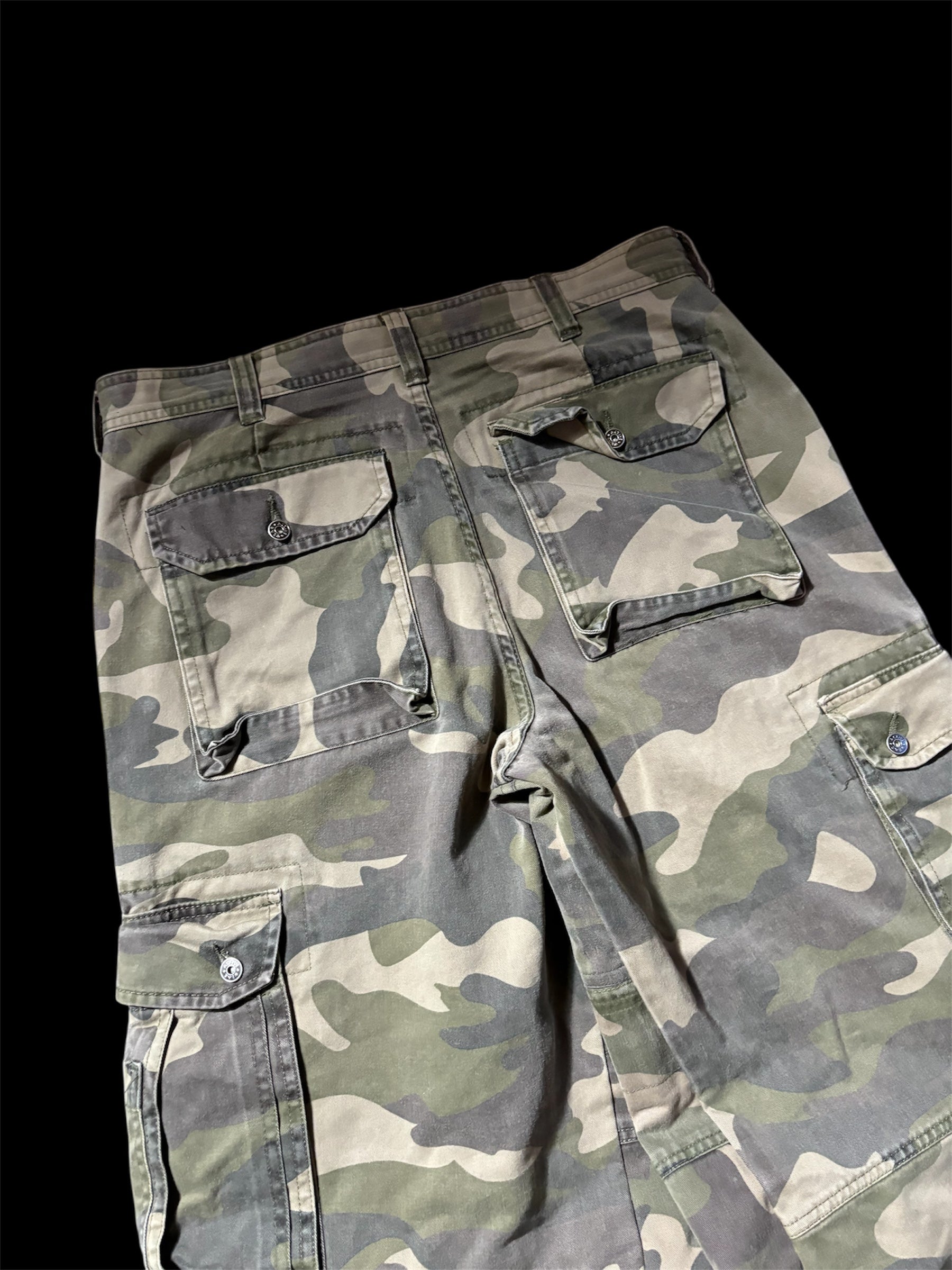 Big Baggy Camo Distressed Repair Pant