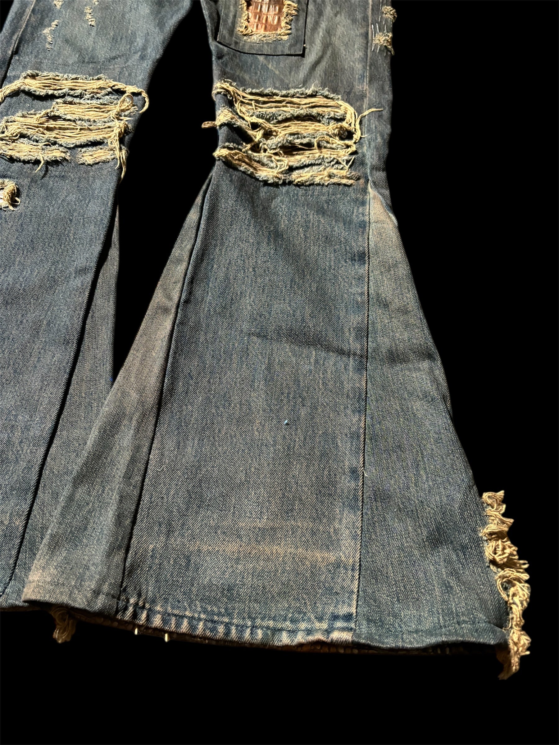 1of1 *BSN Handmade Dirty Flared Jeans