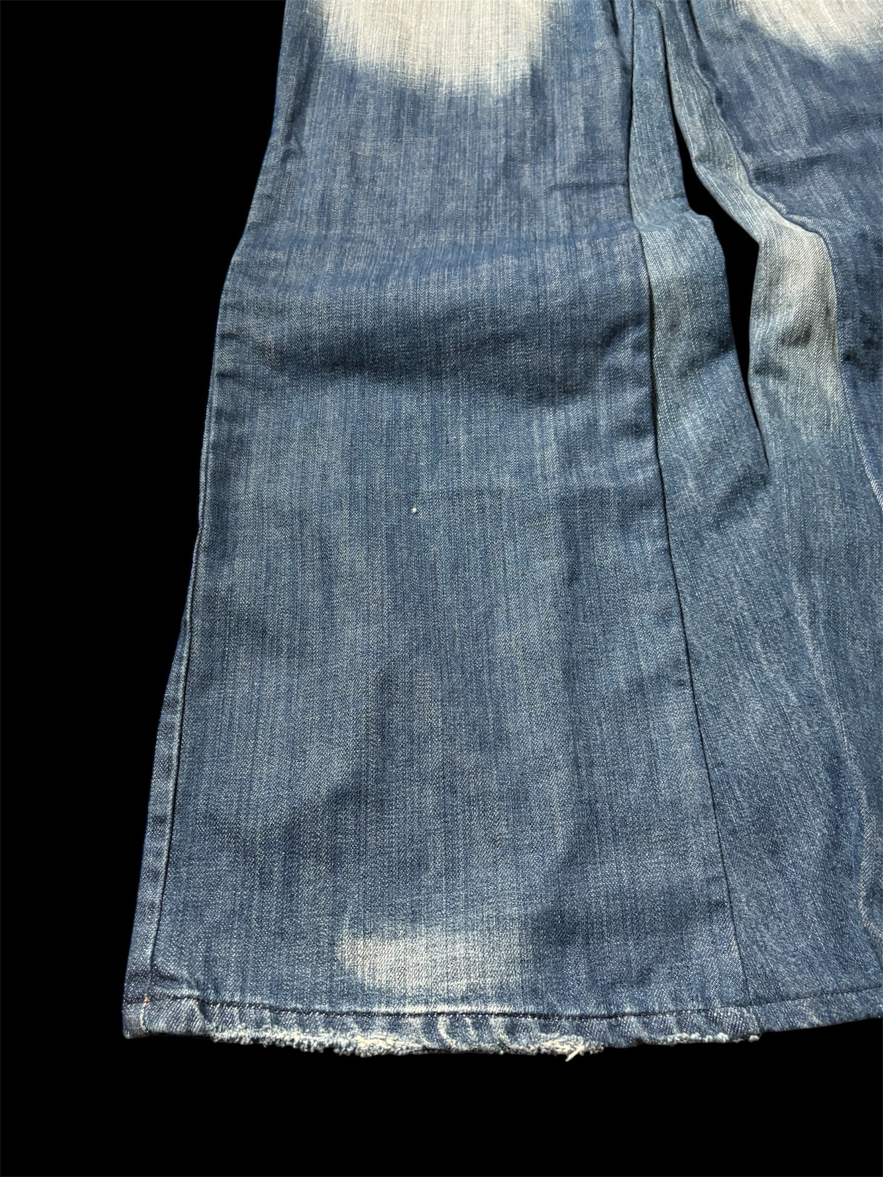 Baggy Flared Distressed Jeans