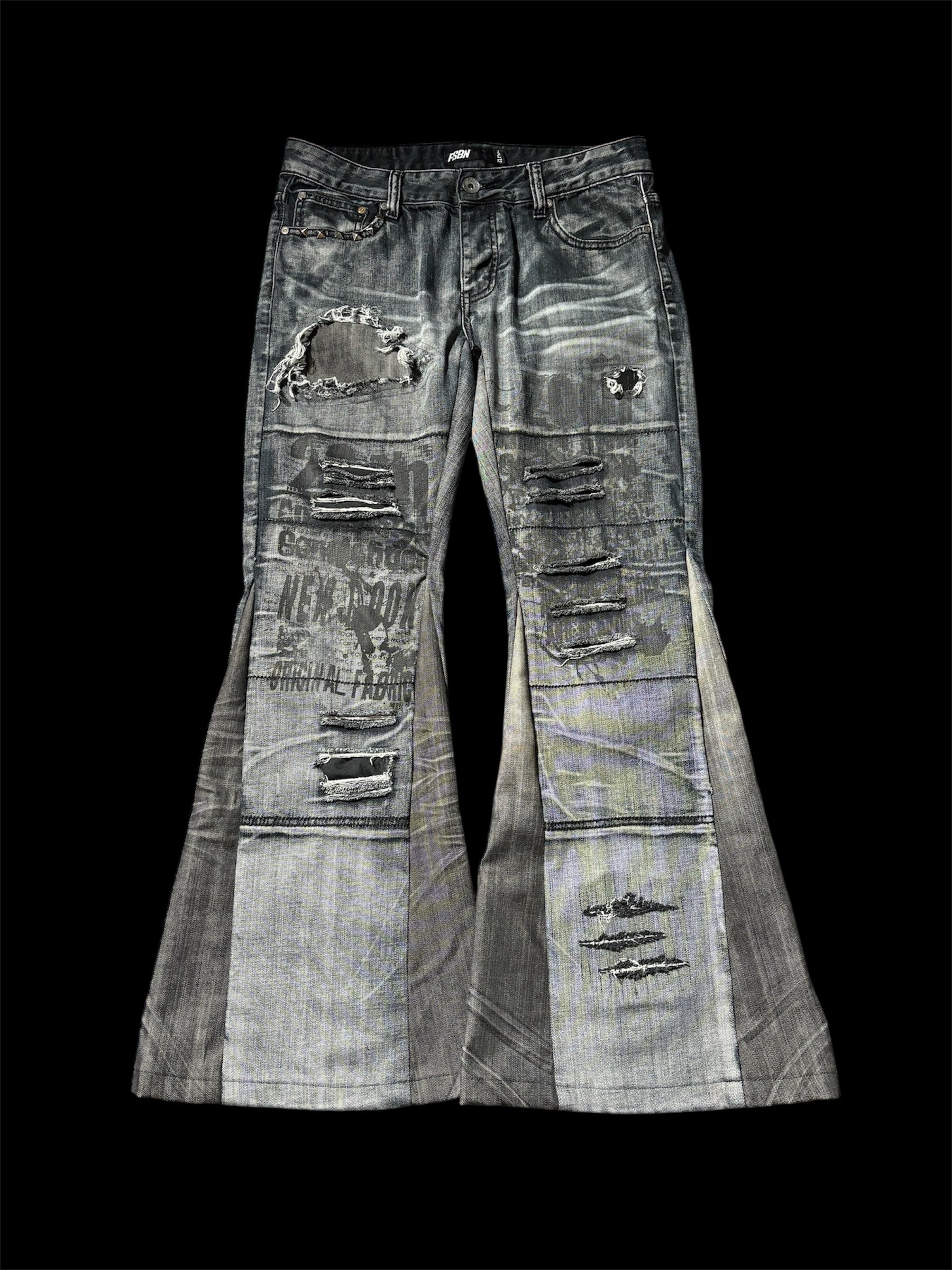 Flared Distressed Jeans