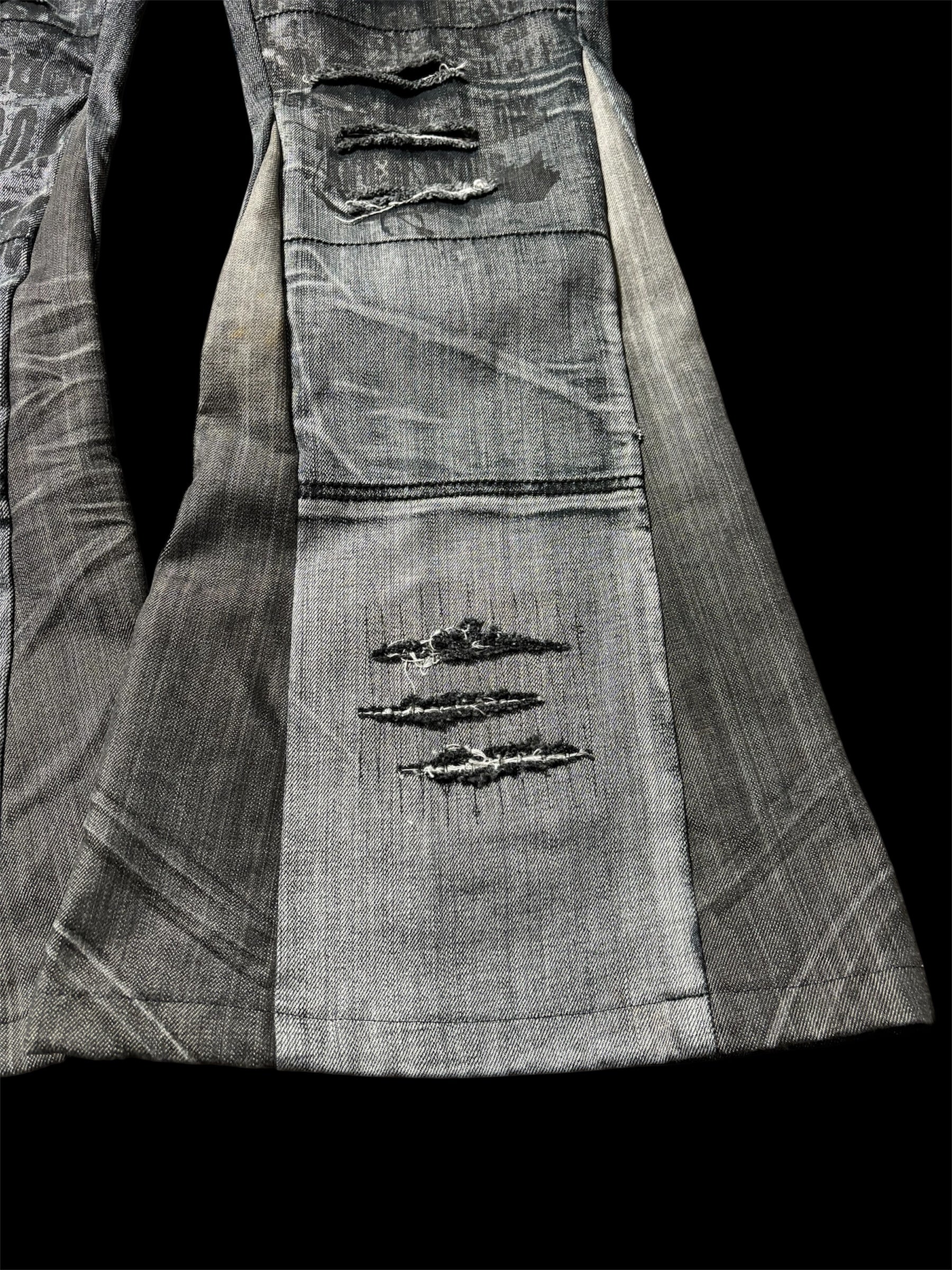 Flared Distressed Jeans