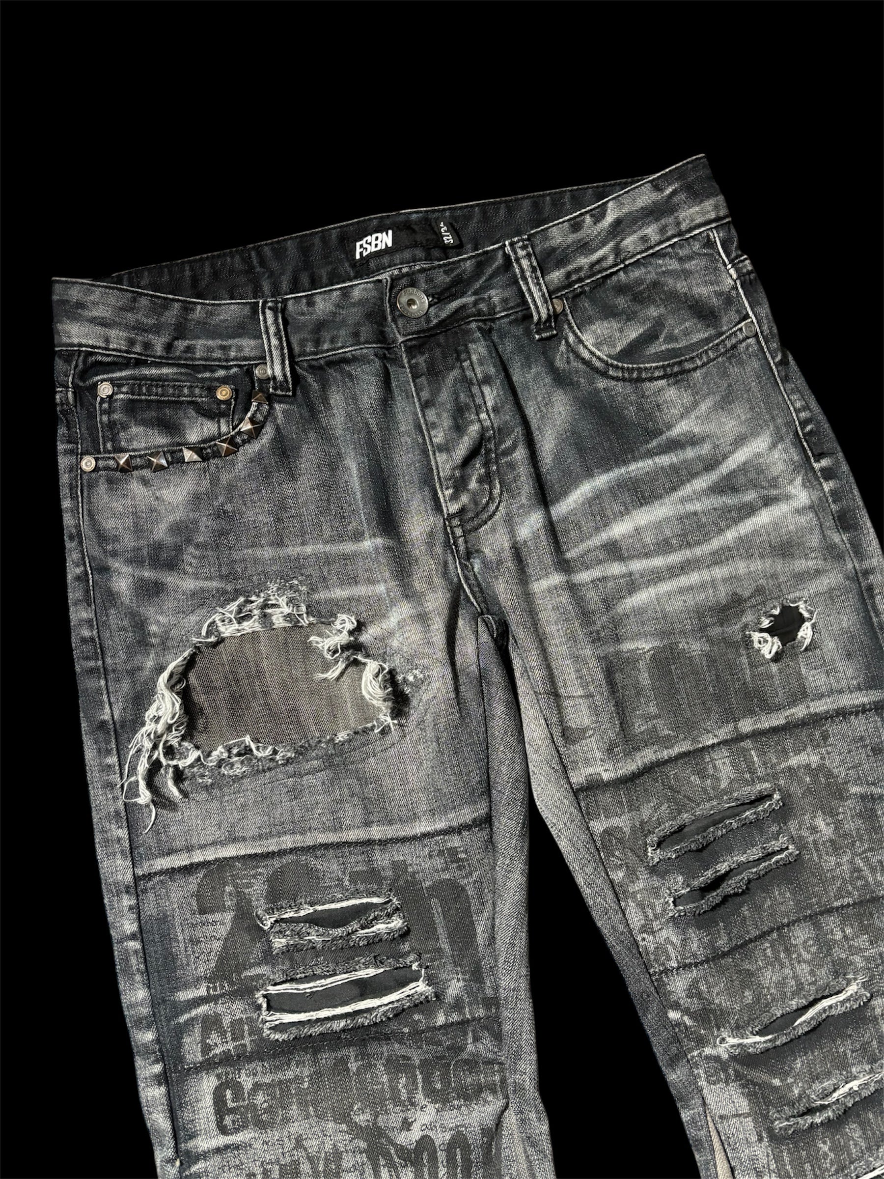 Flared Distressed Jeans