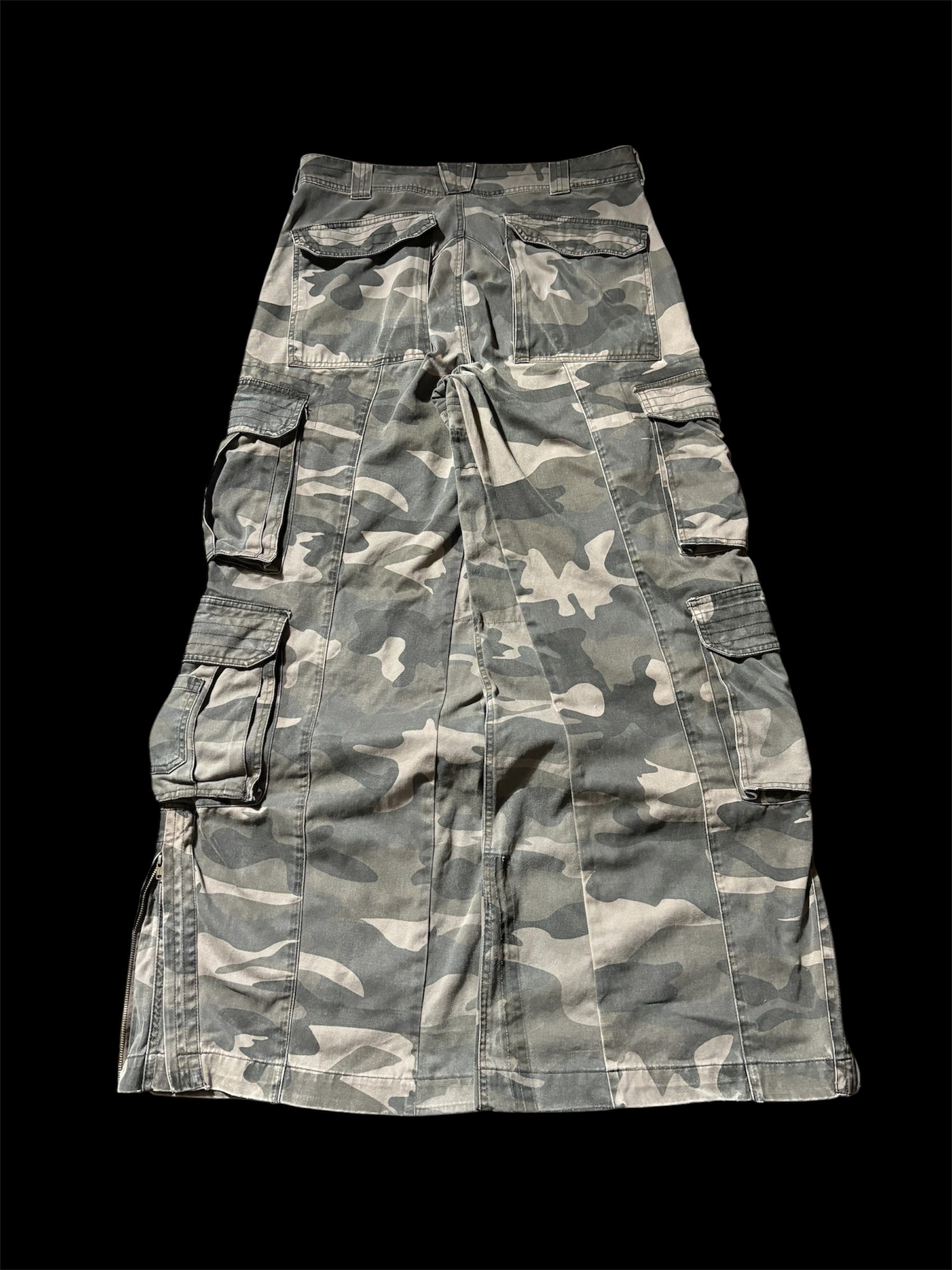 Big Baggy Distressed Repair Camo Pants