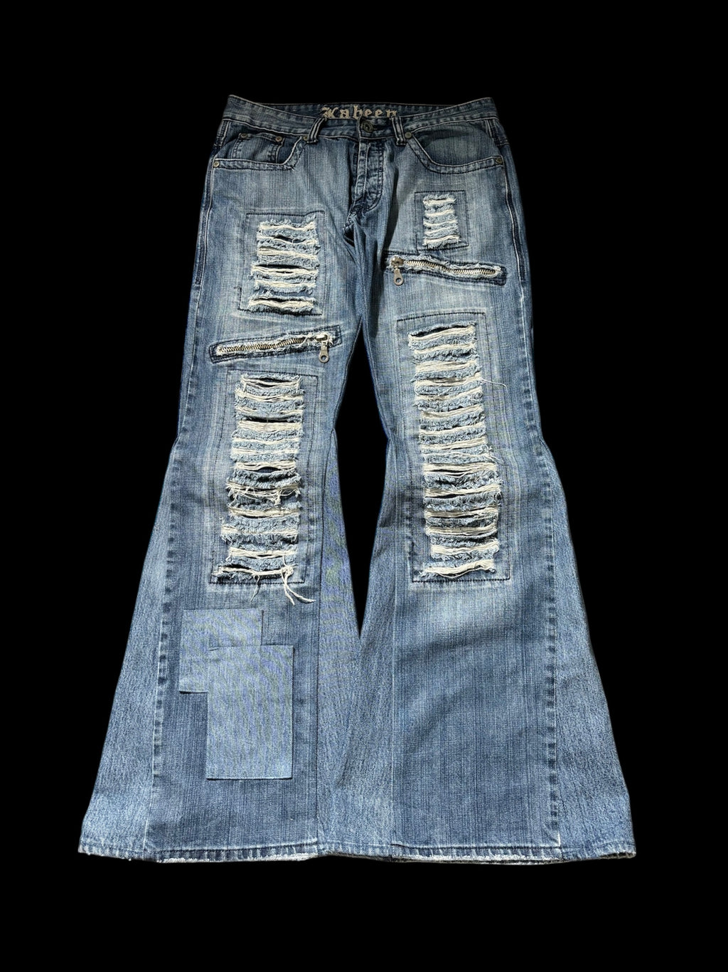 Flared Distressed Jeans