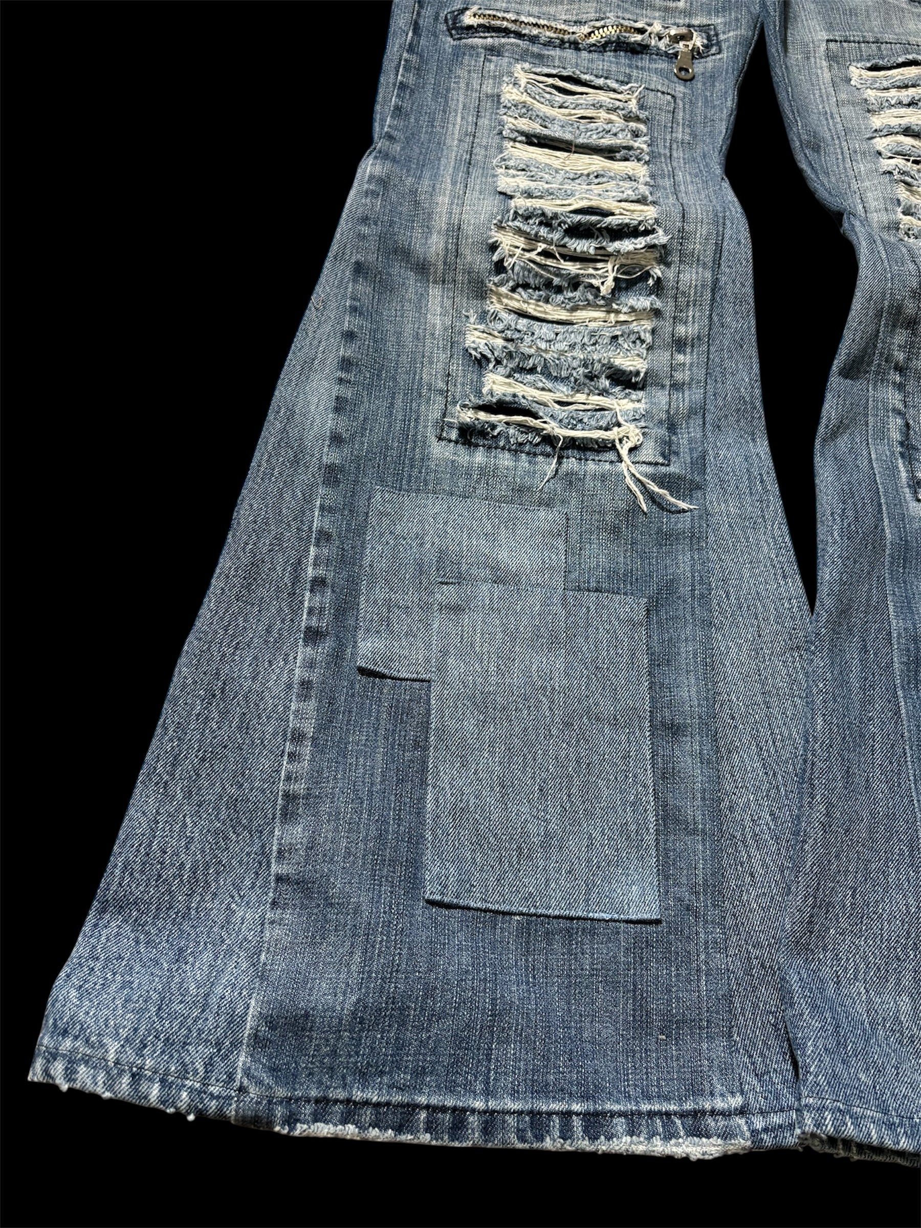 Flared Distressed Jeans