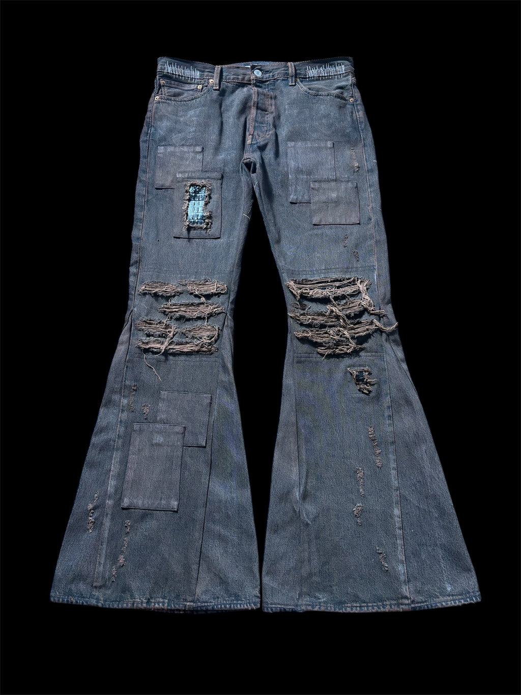 1of1 *BSN Handmade Dirty Flared Jeans