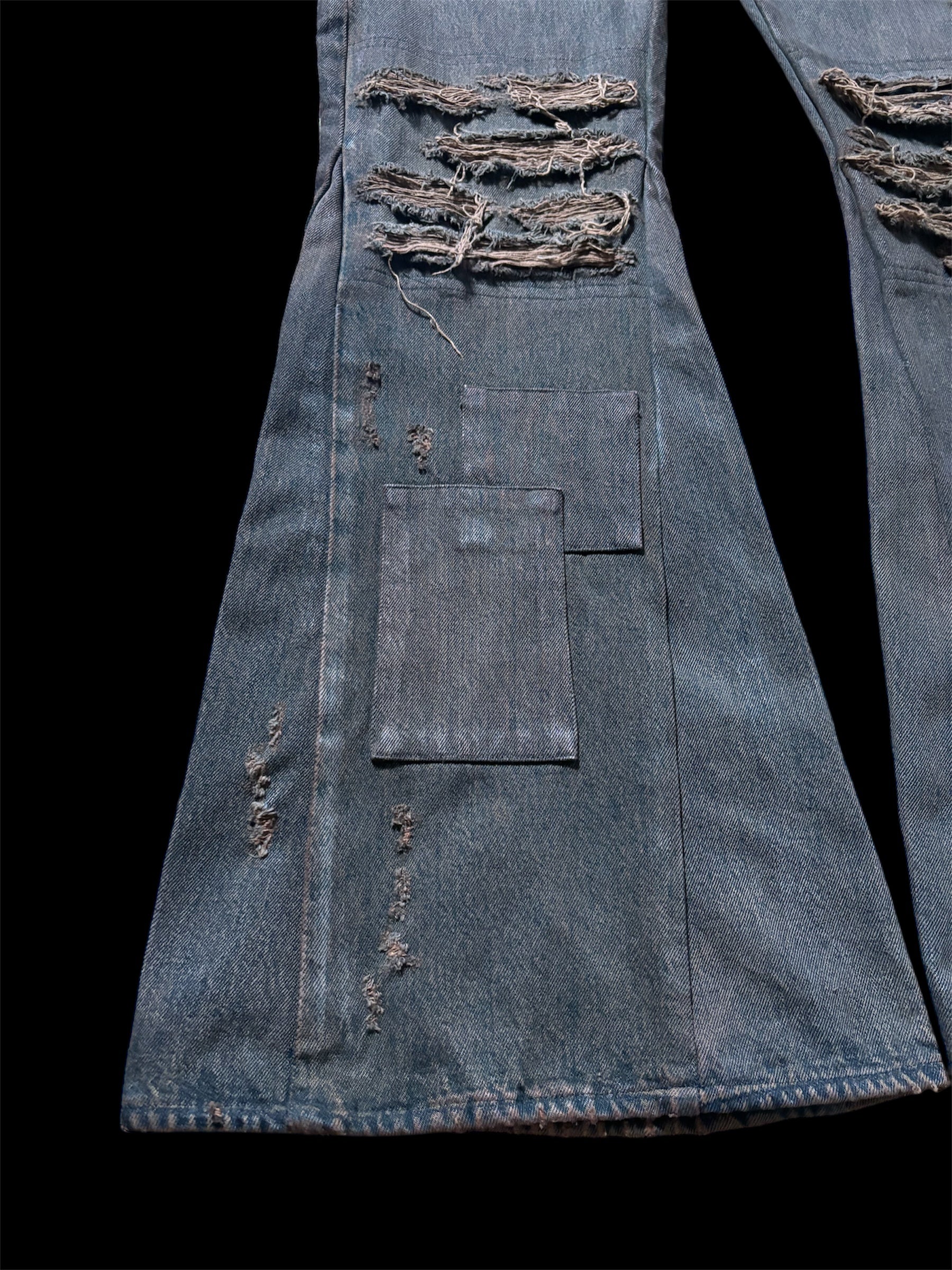 1of1 *BSN Handmade Dirty Flared Jeans