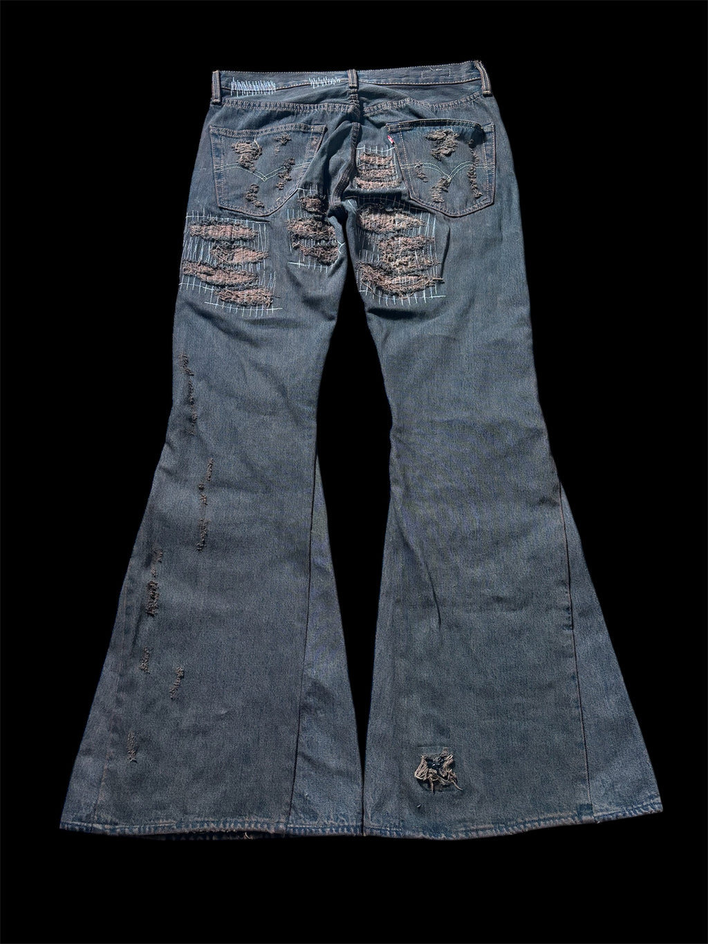 1of1 *BSN Handmade Dirty Flared Jeans