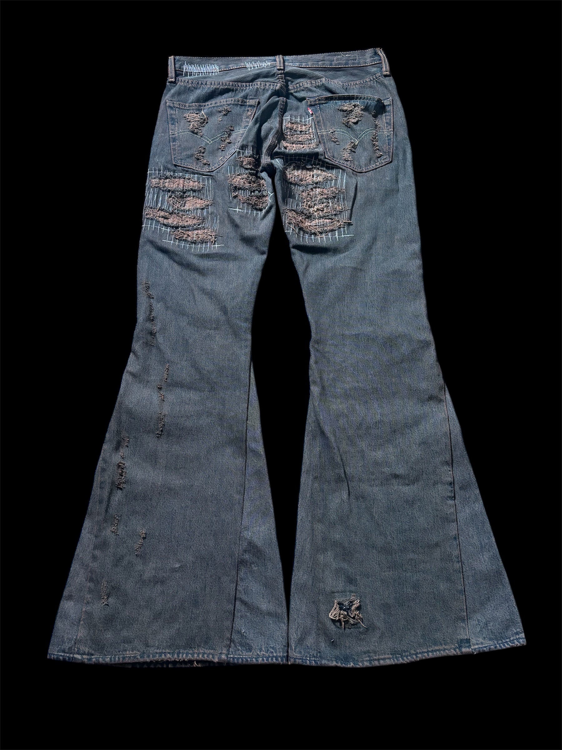 1of1 *BSN Handmade Dirty Flared Jeans