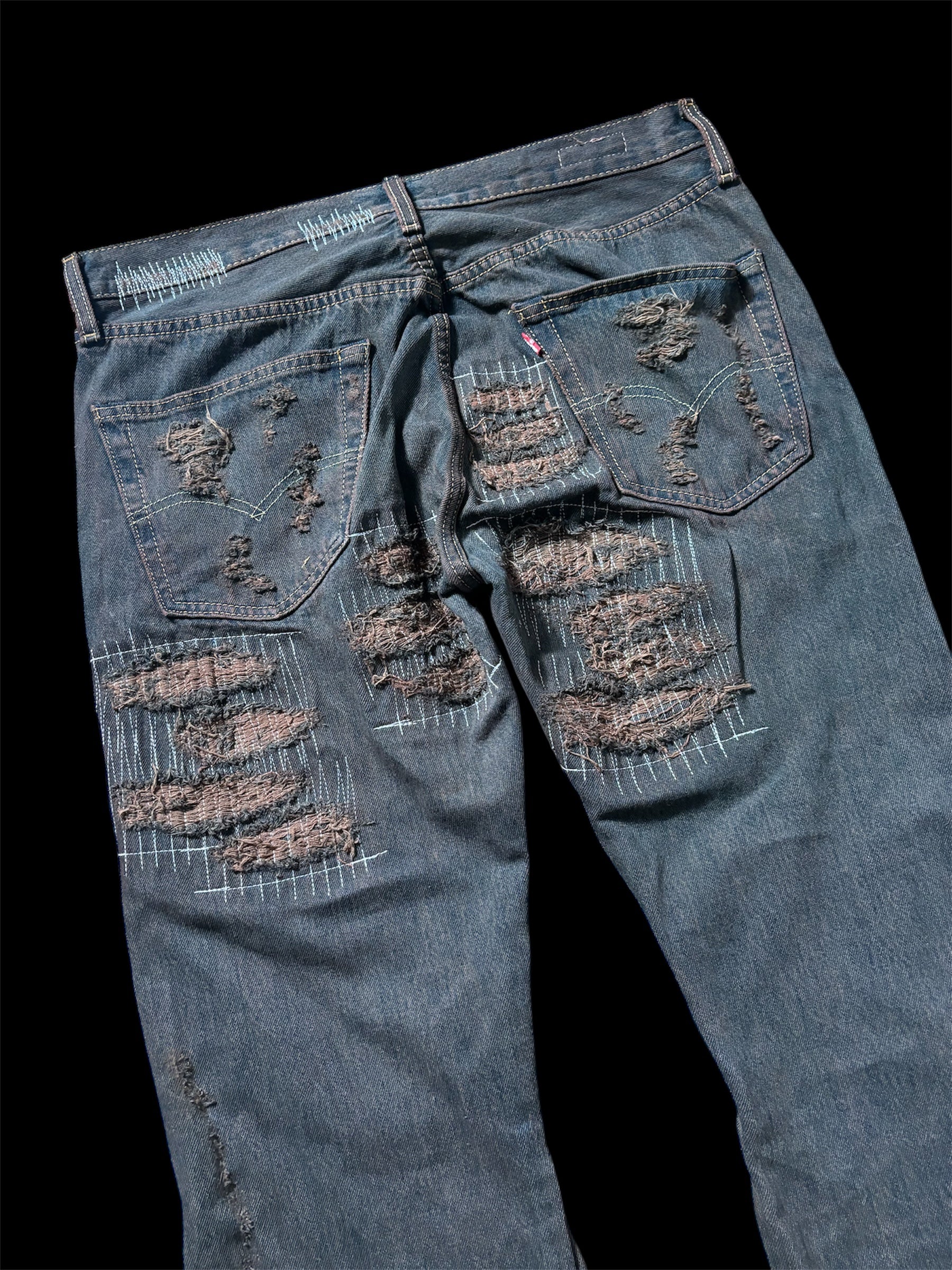 1of1 *BSN Handmade Dirty Flared Jeans